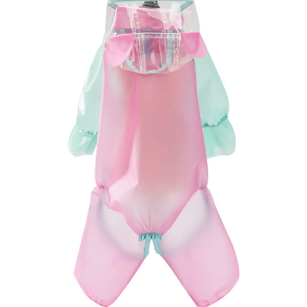 Impermeable para Perros, Impermeable for Perros de Cuatro Patas, Ideal for Cachorros pequeños, Ropa Impermeable for Todas Las Estaciones(Blue,L)