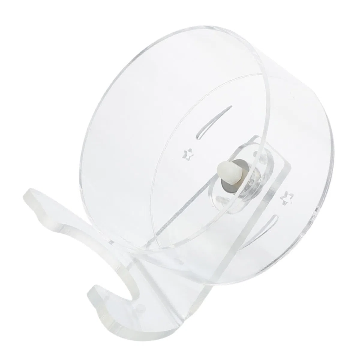 Rueda para Hámster con Soporte Transparente Silenciosa para Ejercicio de Jerbos y Pequeños Roedores Resistente Fácil de Instalar