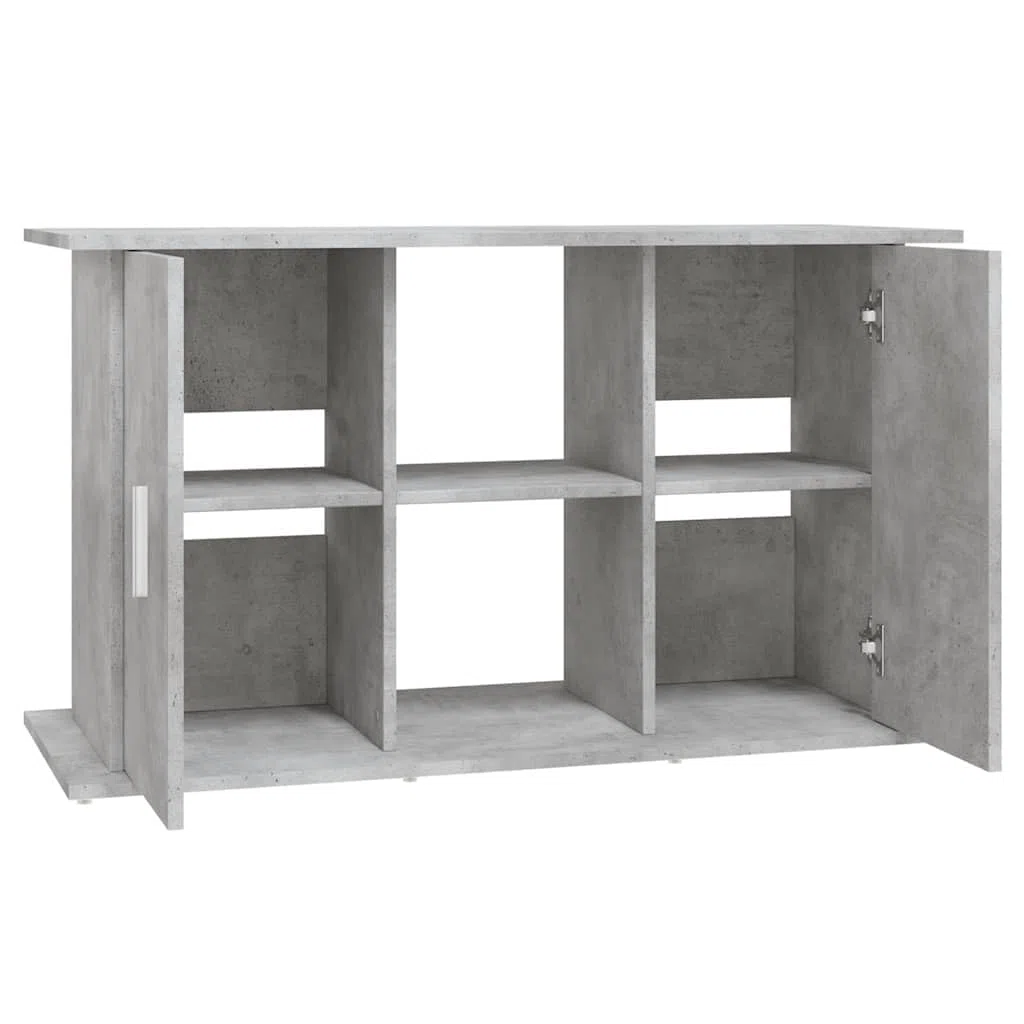 Soporte para acuario, color gris hormigón, de material de madera, 101 x 41 x 58 cm, con espacio de almacenamiento y almacenamiento, armario inferior estable para acuario, estantería y cómoda