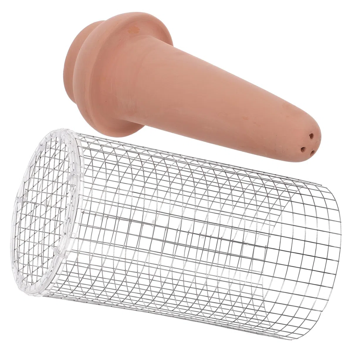 Toyvian Cubeta y Borde Ensanchado Fondo Microperforado para Acuarios con Red de Aislamiento Material de Arcilla y Acero Inoxidable para Desove para Peces Ángel y Huevos