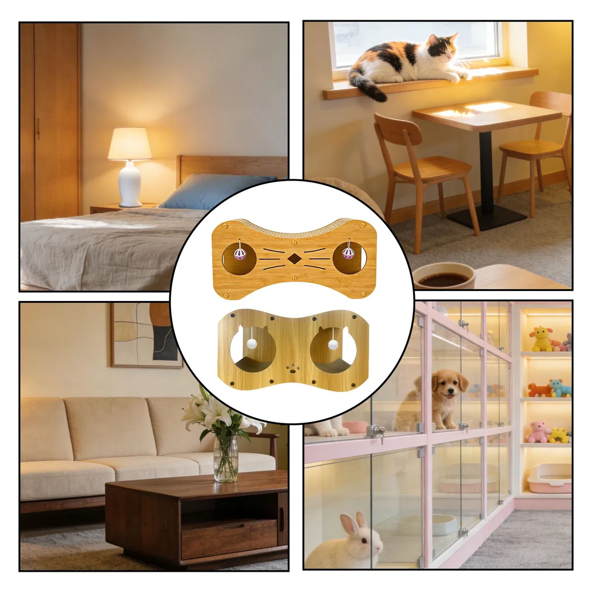 Rascador para Gatos Casa para Gatos con Diseño De