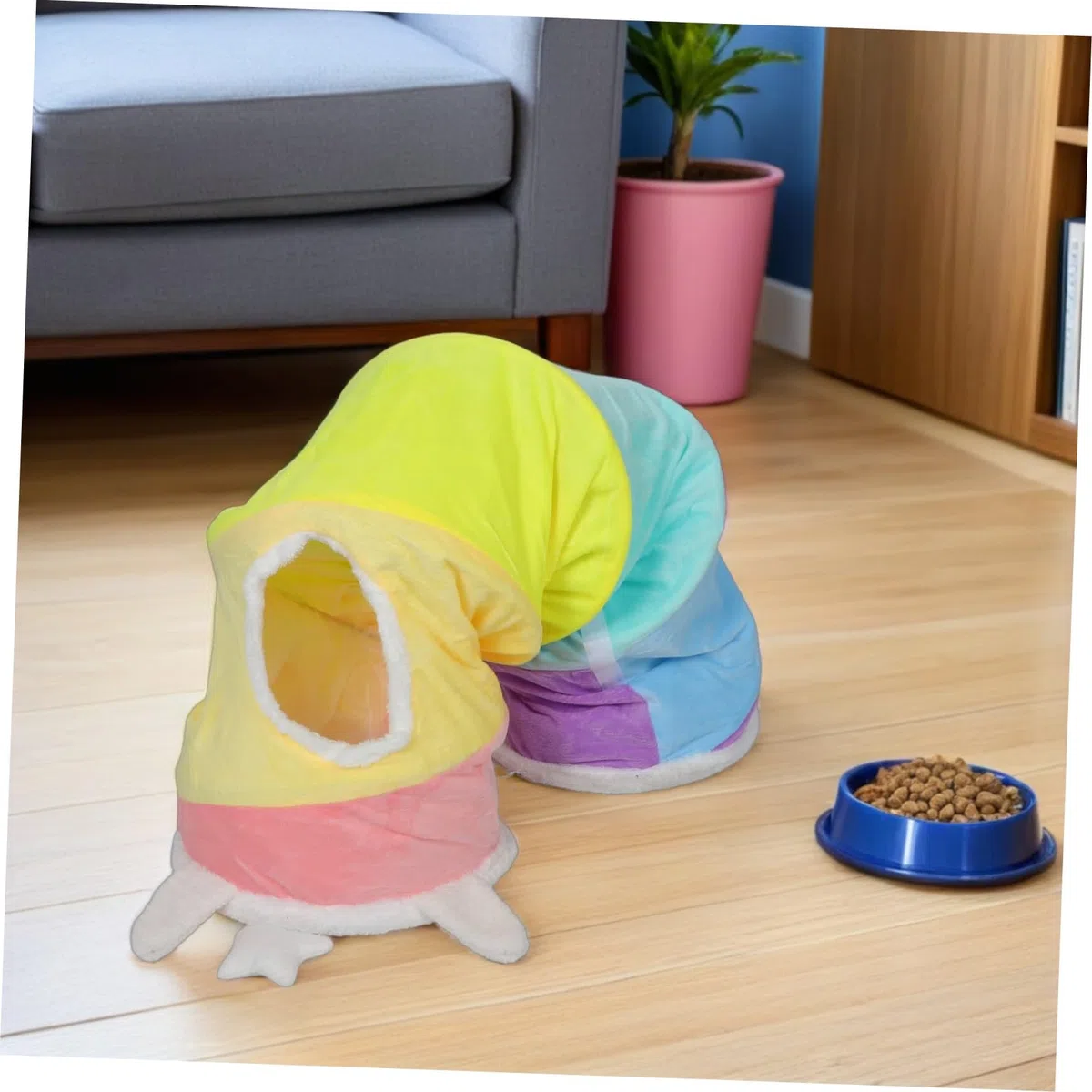 SHINEOFI Juguete Túnel para Gatos De Túnel Espiral Plegable Juguete De Persecución para Gatos y Gatitos para Mascotas Pequeñas Interiores