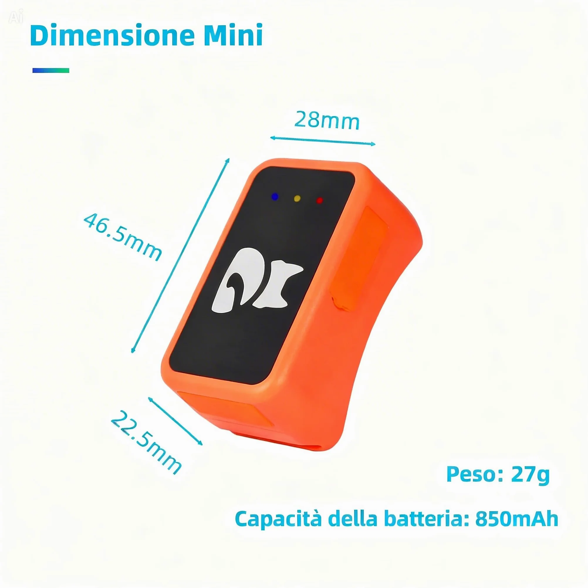 Localizador GPS para perros y gatos impermeable con aplicación gratuita – Seguimiento en tiempo real, alarma perimetral, historial de desplazamientos funciona con tarjeta Nano SIM 4G
