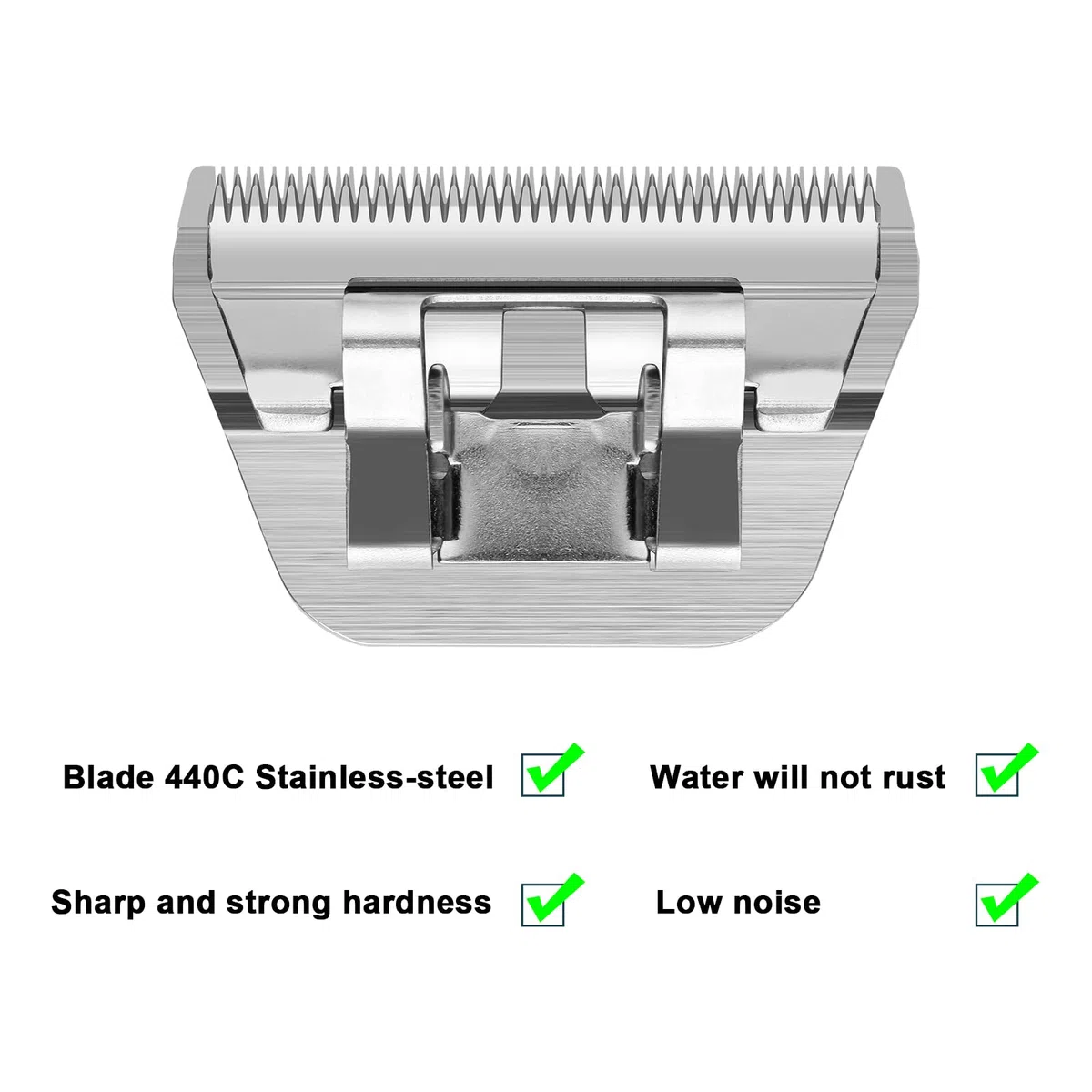 Cuchillas desmontables de aseo para perros de 40 W de ancho, longitud de corte de 0,25 mm, compatible con cortadoras Andis, Oster A5, Wahl km10