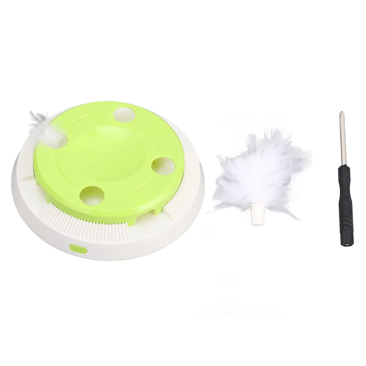 Plato Giratorio eléctrico para Gatos, Divertido Juguete Interactivo para Aumentar la vitalidad del Gato, Juguete Giratorio para Ejercicio físico de Mascotas