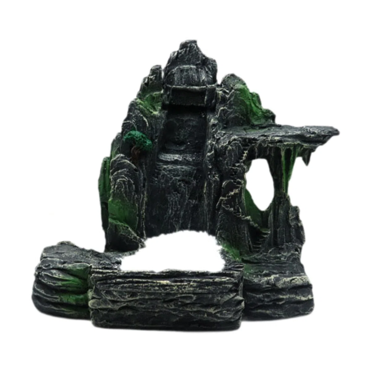 Adorno de Resina de Montaña con Cascada de Piedra para Decoración de Acuarios de Mesa para Paisajismo Acuático Y
