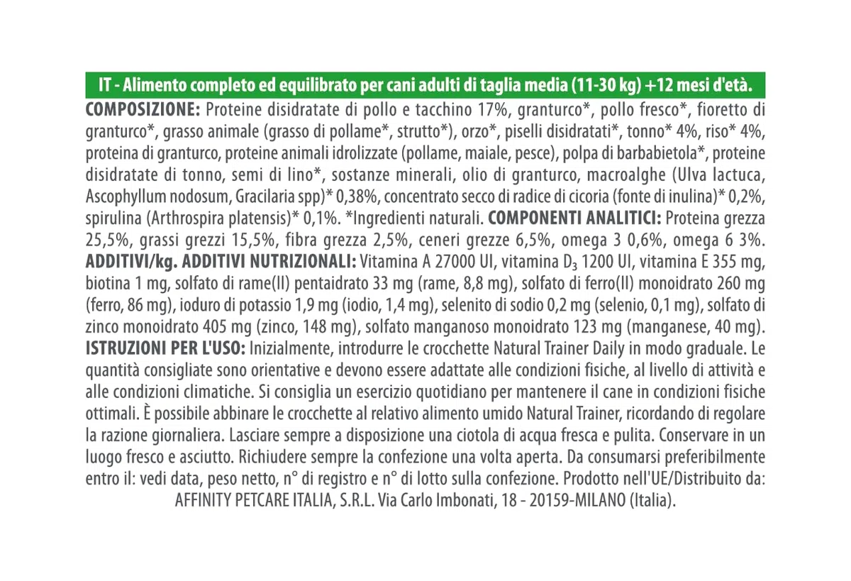 Natural Trainer Medium Comida para Perros Adultos con atún - 12 kg