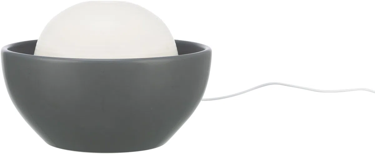 TRIXIE Fuente Vital Dome de Cerámica para Perros y Gatos, 1,5 L, Gris/Blanco - Bebedero Automático Higiénico con Flujo de Agua Constante y Bomba Regulable, Apto para Lavavajillas