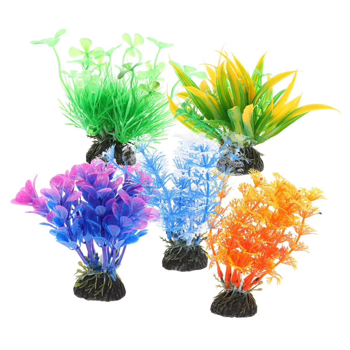 Cabilock 5 Series Artificial Plants Fake Plants Decoración Chic Decoración De Peces Estanque Falso Plantas De Plastico para Acuarios Plantas Artificiales De Peces El Plastico 5 Piezas X 5