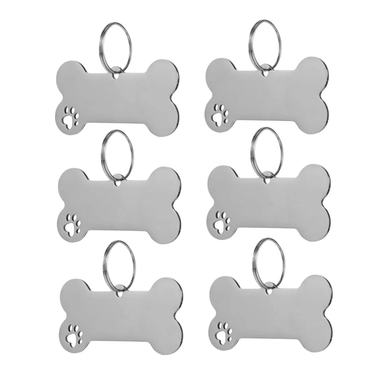 POPETPOP 30piezas Placas De Identificación Para Perros y Gatos De Inoxidable Grabadas Nombre Teléfono De Unidades Diseño Elegante y Resistente Para Mascotas