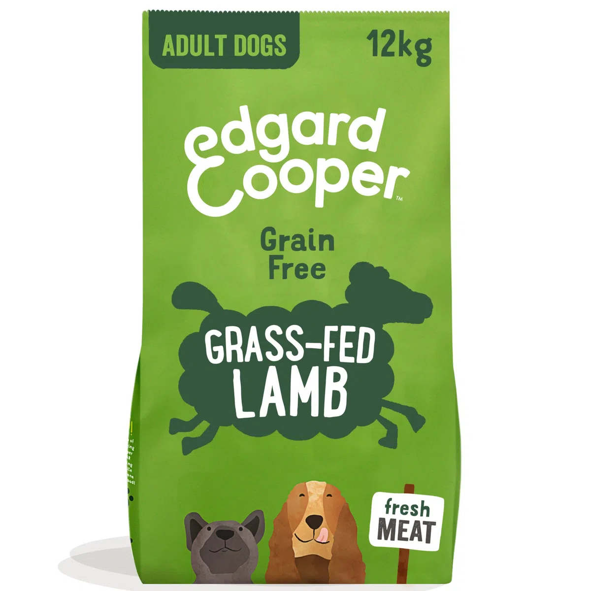 Edgard & Cooper Pienso para Perros, Adultos, (Cordero, 12kg), Alimento seco Natural sin Cereales, Carne Fresca y sin azúcares añadidos, proteína de Calidad, peinso hipoalergénico