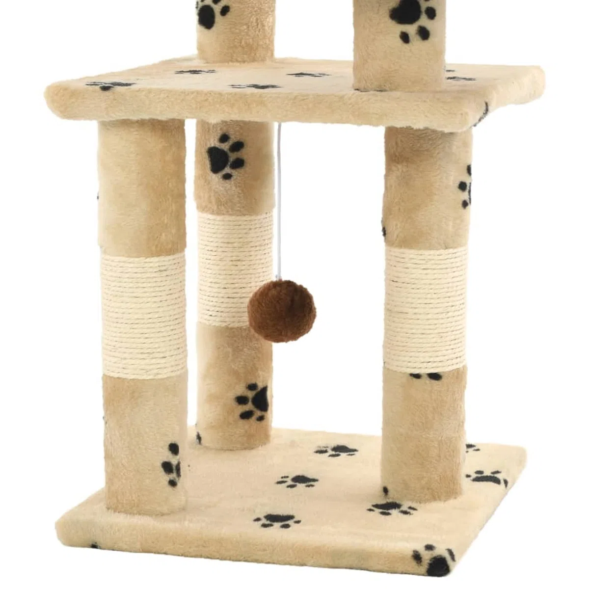 Rascador para Gatos Poste de sisal, Chusui Rascador Gato, Arbol Rascador para Gatos, Gatos Accesorios, Torre Gatos, Arranhador para Gatos, Casa para Gatos, 65 cm Huellas Beige