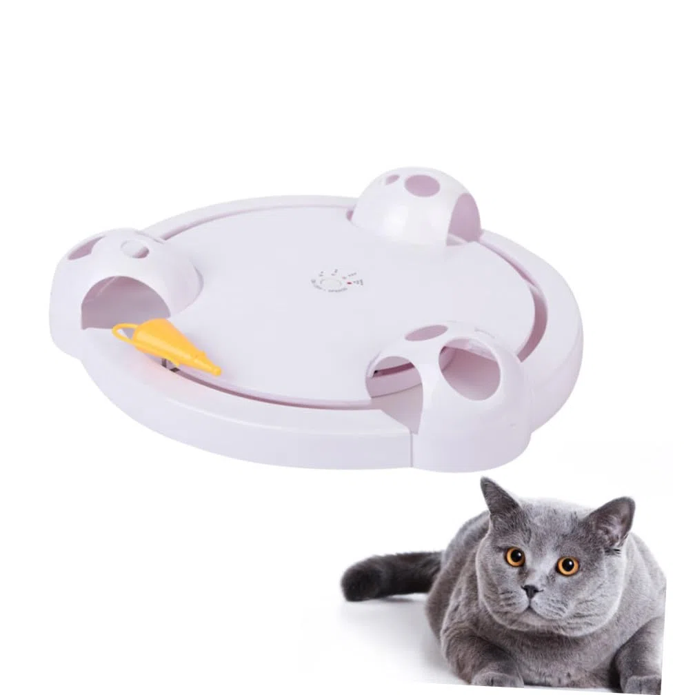 DOITOOL 1 Pc Juguetes electricos Juguete para Gatos Juguetes eléctricos para Gatos Palo de Gato burlón Juguete Giratorio para Gatos Mascota Teaser de Gato