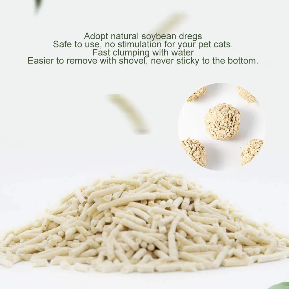 Arena para gatos degradable nativa, aroma a leche de aglutinación rápida, a base de heces de soja, fácil de recoger y enjuagar, control de olores de larga duración, suministros para