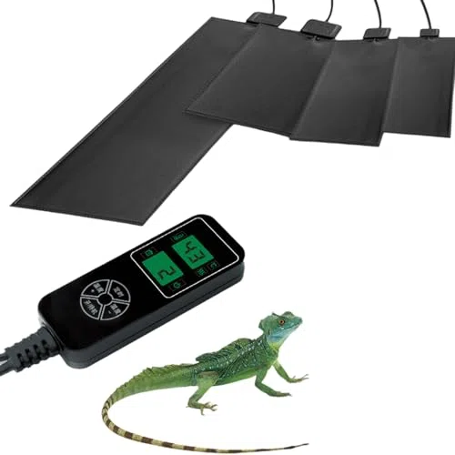 Alfombrilla de calefacción para reptiles, temperatura ajustable debajo del tanque para tortugas
