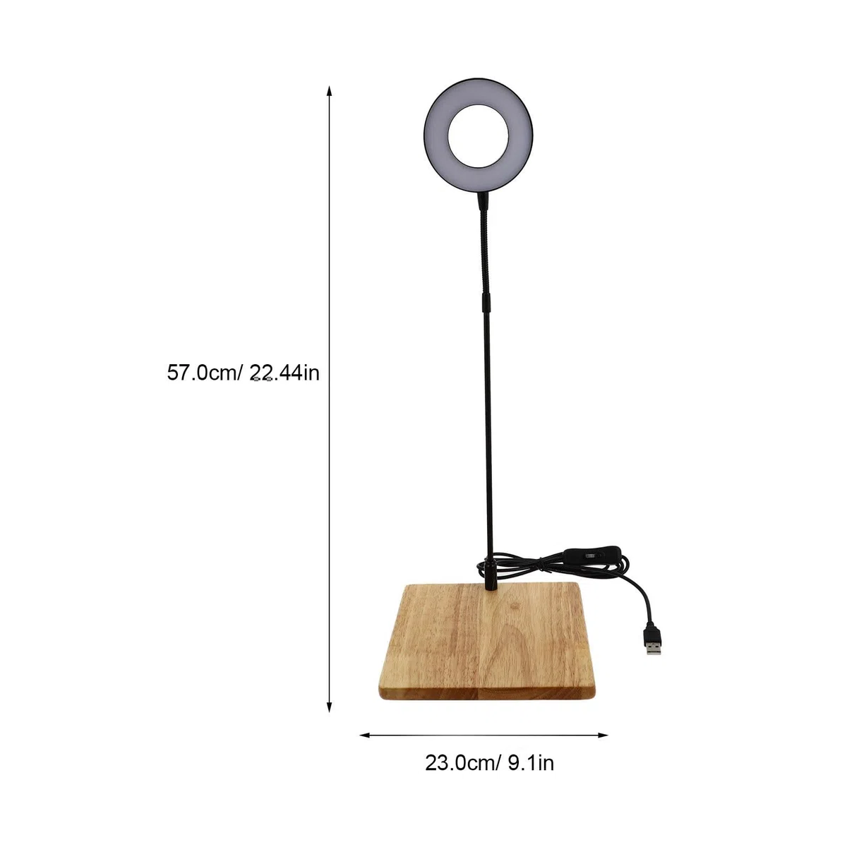Lámpara LED para Acuario Marino y Plantas Acuáticas Base de Madera y Aleación de Aluminio, Fácil de Instalar y Mover para Decoración en Casa