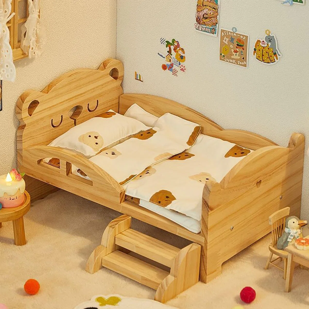 Cama de Hámster de Madera para Dormir de Mascotas Pequeñas | Cama Habitable de Madera para Pequeños Roedores Enanos para Jerbos Enanos, Erizos, Hámsters, Chinchillas, Conejos, Hurones,