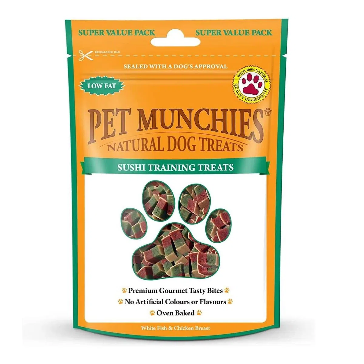 Pet Munchies - Snacks de adiestramiento para perros (8 Paquetes) (8 x 150g) (Sushi)