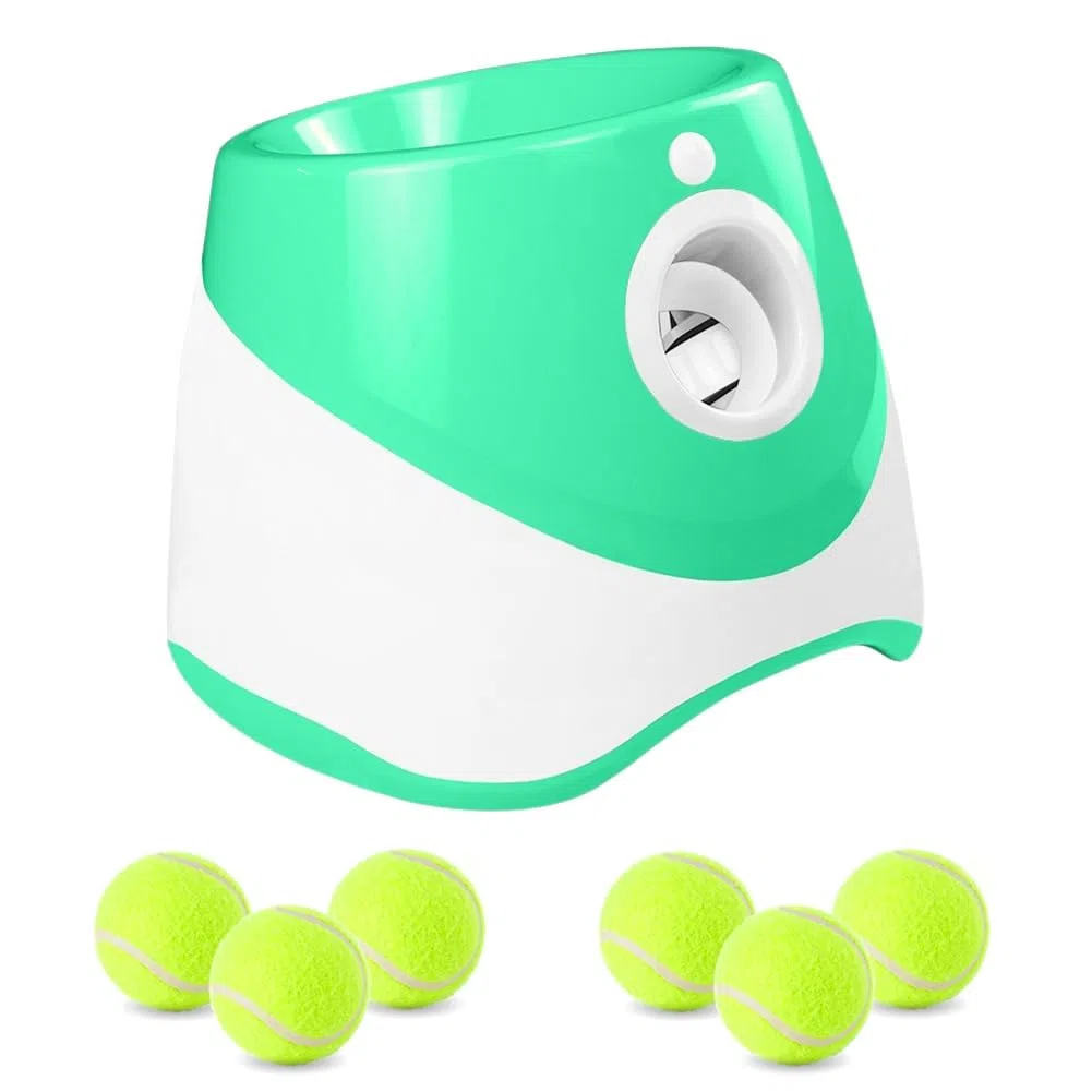 Lanzador de Pelotas de Tenis para Perros, Juguetes Automáticos para Perros, Máquina Interactiva Divertida y Automática, Catapulta Interactiva Divertida B