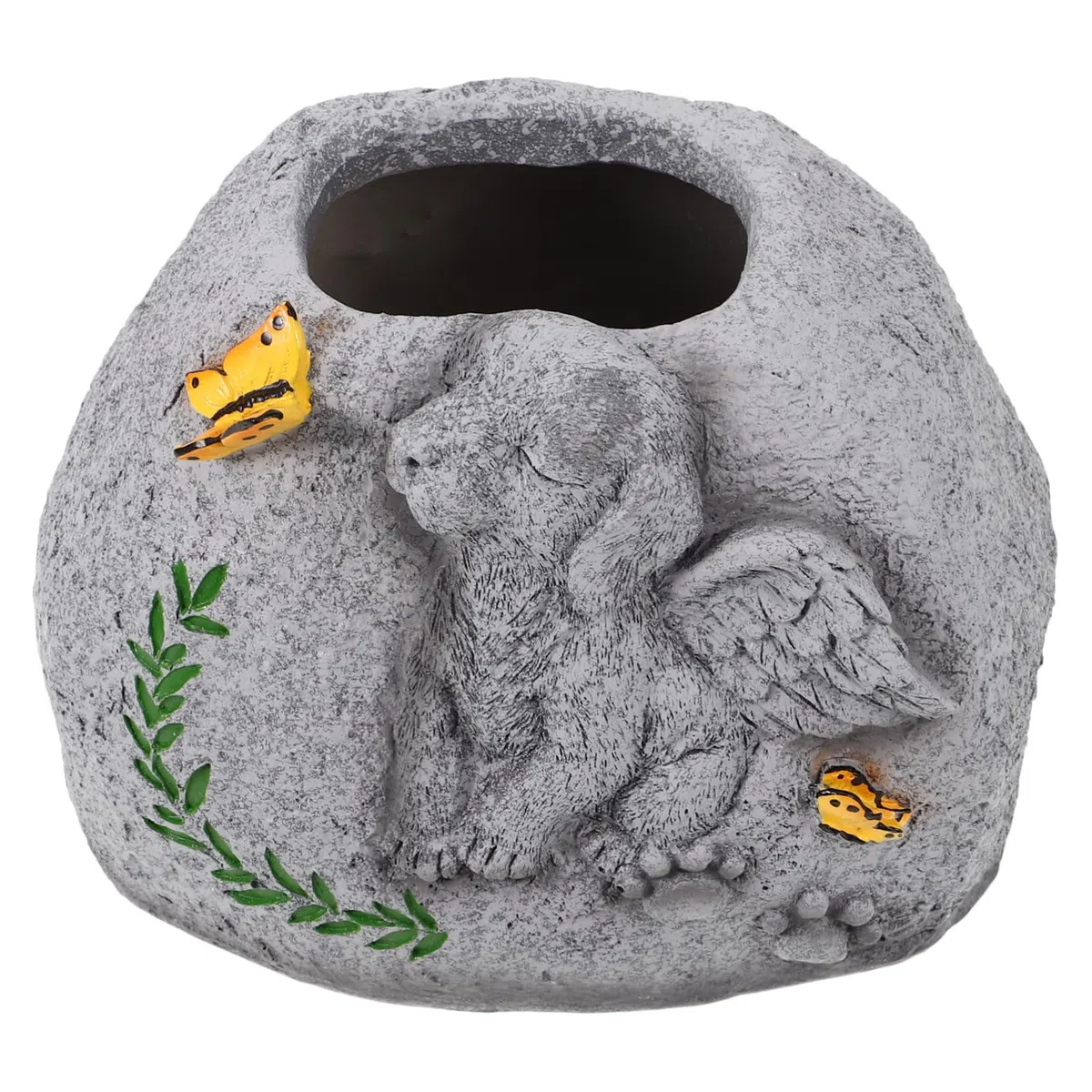 Lápida Conmemorativa para Perros de Resina, Maceta Exterior