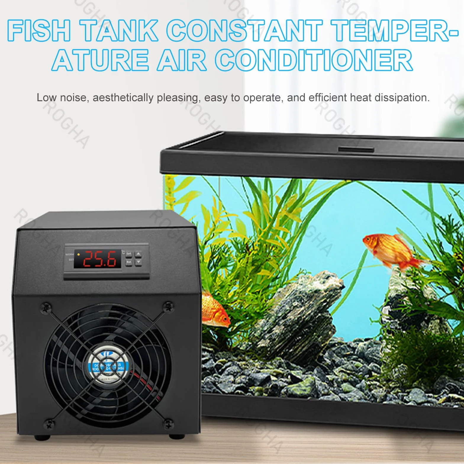 Enfriador para acuarios, Enfriador termostático semiconductor para acuarios de Coral domésticos, diseño silencioso y de bajo Consumo, Funcionamiento Sencillo, 200 W Cooling