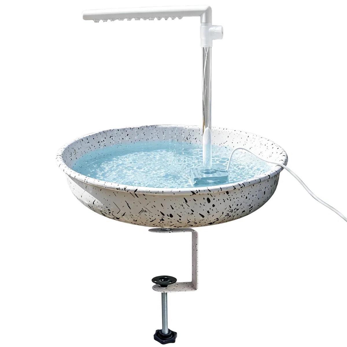 Baño de Aves automático automático extraíble para periquitos | Bañera De Pájaros Con Fuente De Agua para cotorras, periquitos, loros grises, patio, jardín, patio, césped y parque