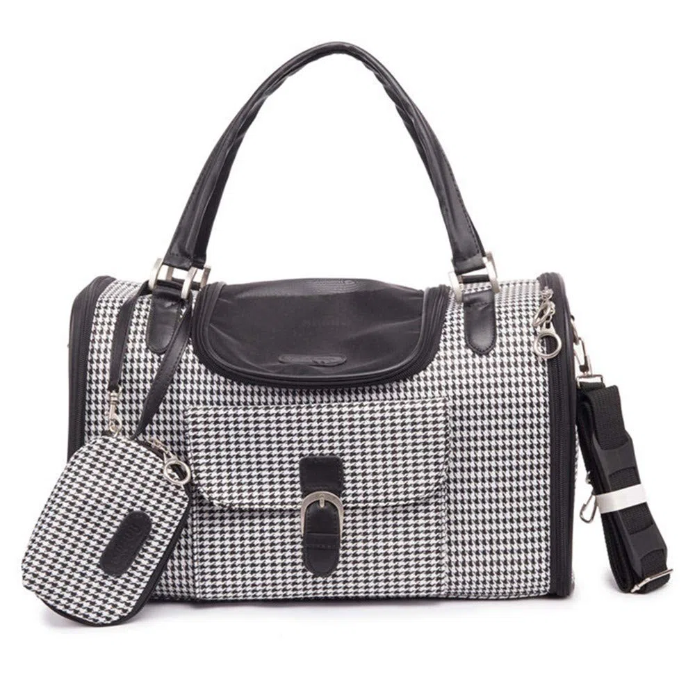 Jaula Portátil para Perros, Bolsa de Mensajero Plegable con Cojín Lavable, Utilizada para la Caja luz Viaje para Mascotas