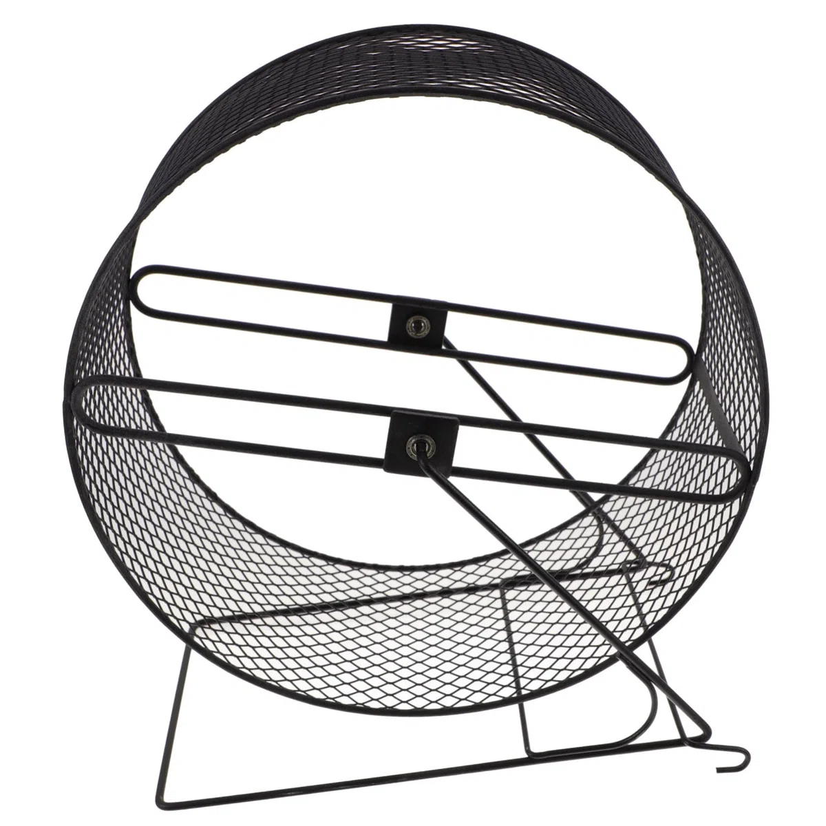 Rueda Silenciosa para Hámster y Animales Pequeños para Correr, Rueda de Carrera de Hierro Negra de 26 Cm, Juguete para Ejercicio y Bienestar de Roedores Domésticos
