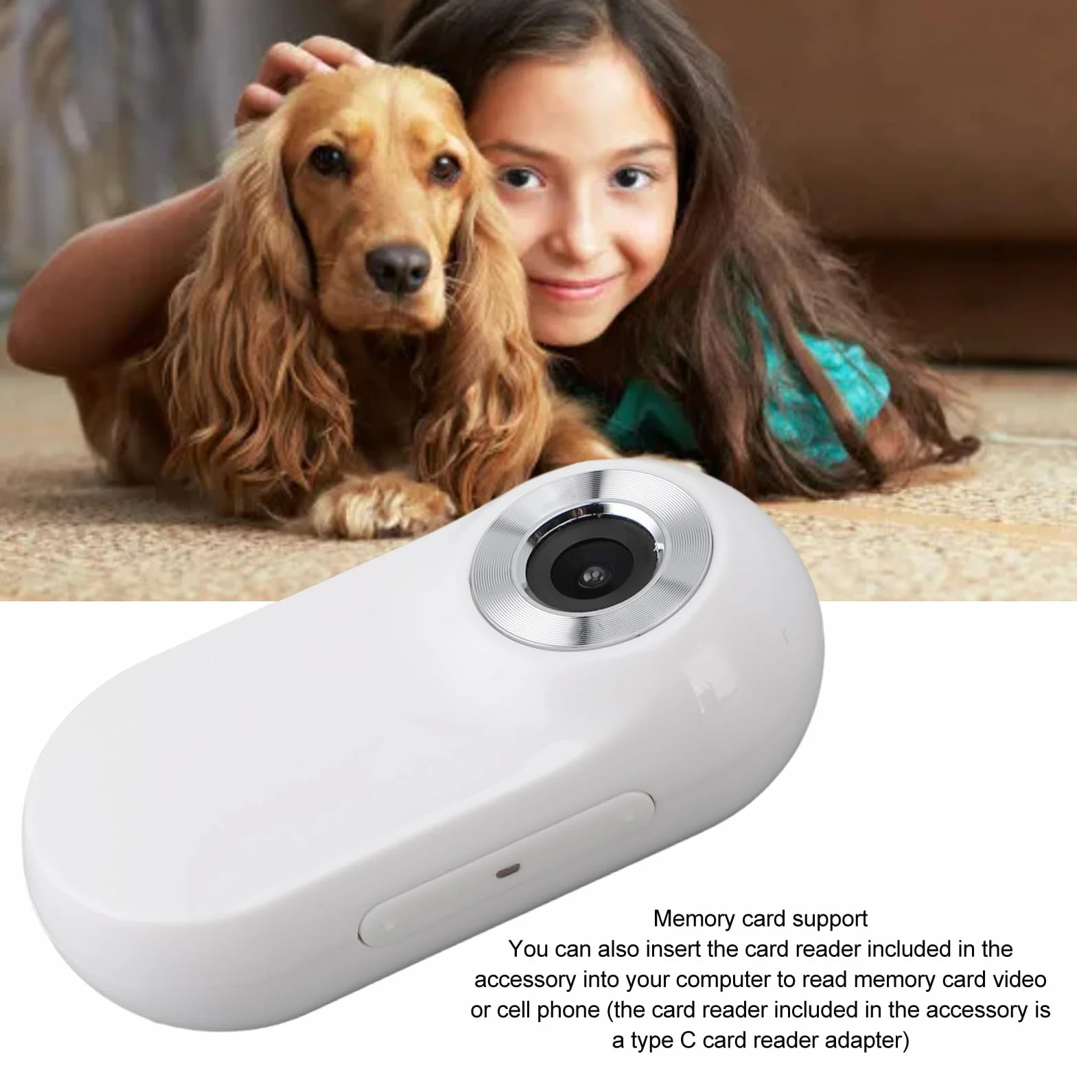 Zunate Cámara para Collar de Gato, 1080P sin WiFi, Cámara para Collar para Mascotas, Mini Cámara de Acción para Grabaciones de Vídeo, Cámara para Collar de Perro con Gran Angular de