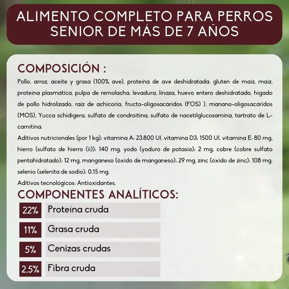 NUTRIVET - Super Premium - Senior - Croquetas sin Trigo - Perro - Rico en proteína Animal - 15 kg