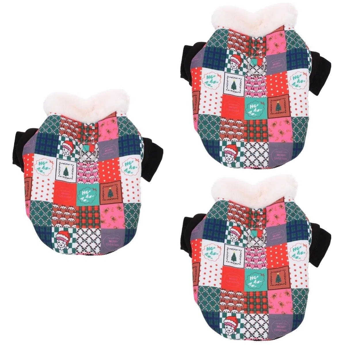 FRCOLOR 3 Piezas Ropa Navideña para Perros Abrigo de Invierno Cálido XS