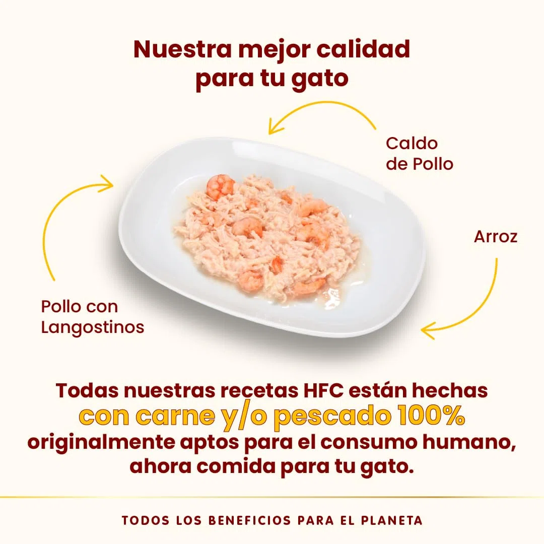 almo nature HFC Natural - Pollo y Camarones - Comida húmeda para Gatos - 280g, 12 Latas