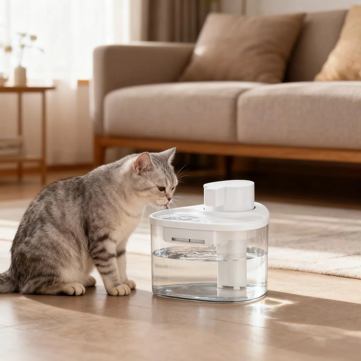 Fuente de agua para mascotas con filtro, inalámbrica, sensor inteligente, recargable, para gatos y perros