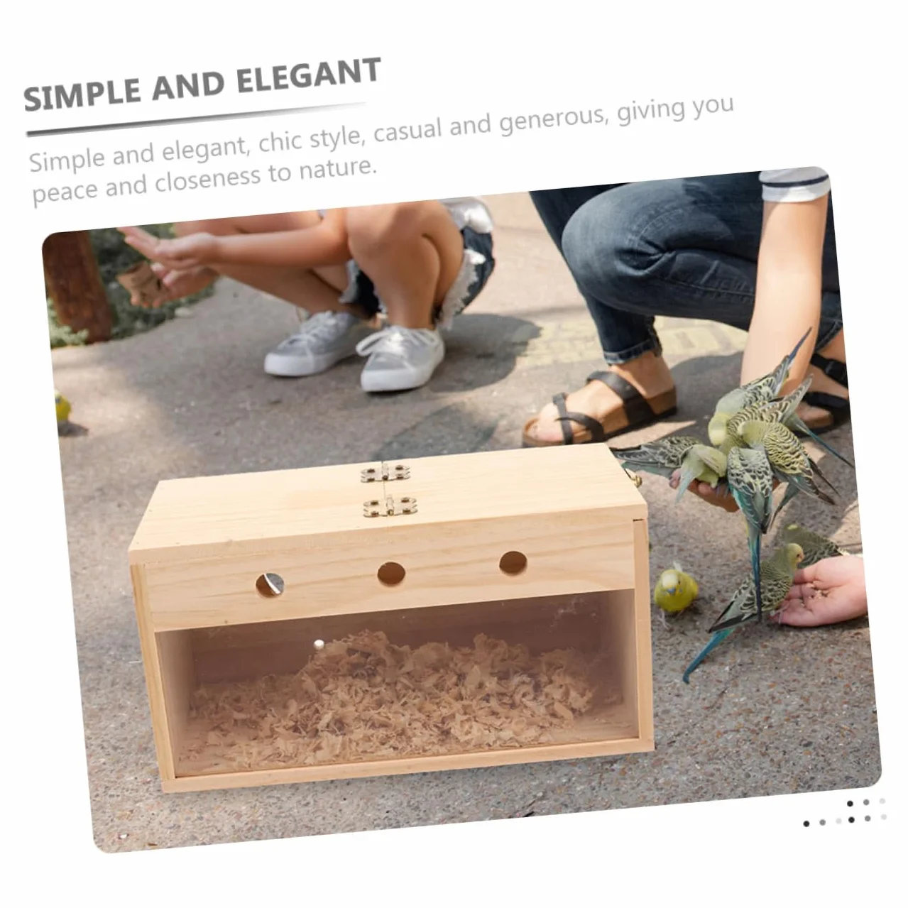 Toddmomy Caja De Cría De Loros Nidos De Pájaros para Jaulas Juguetes De Aves para Periquitos Casa De Pájaros Nido De Pájaro De Madera Accesorios De Aves Nido De Pájaro De Madera Madera