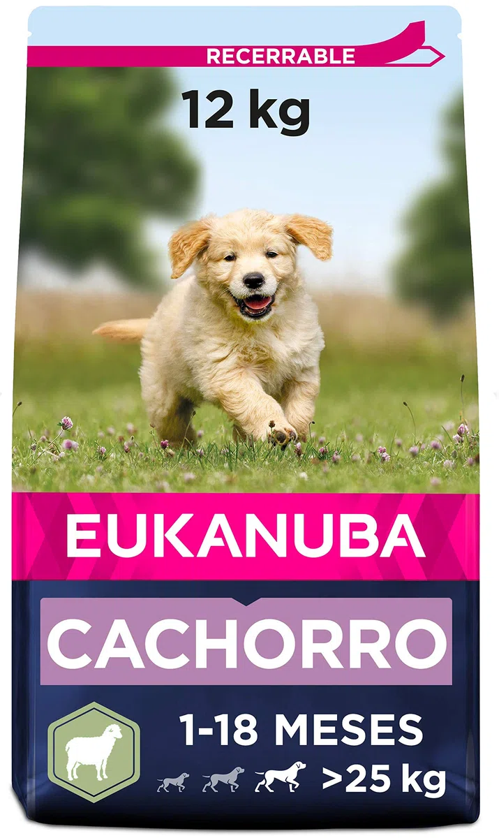 Eukanuba, alimento para Cachorros con Cordero y arroz para Razas grandes - Alimento seco Premium para Perros Junior, 12 kg