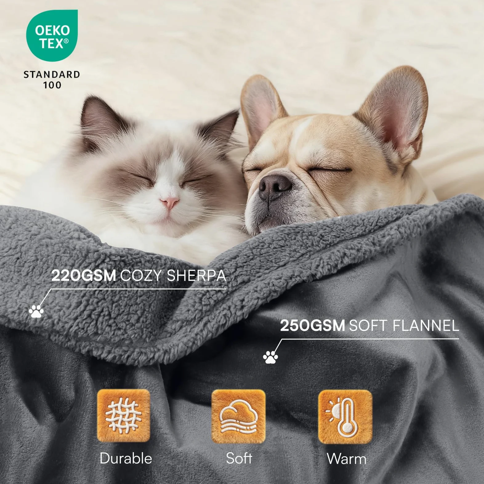 luciphia Manta impermeable para perros, mullida, manta de forro polar para mascotas, manta lavable para exteriores para perros y gatos, manta protectora para sofá, cama, asiento de coche, muebles
