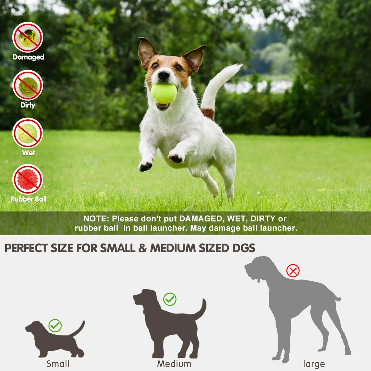 Lanzador de pelotas para perros con 12 pelotas de tenis, lanzador automático de pelotas de perro para interiores y exteriores, 3 distancias ajustables de 10 a 30 pies, máquina interactiva de