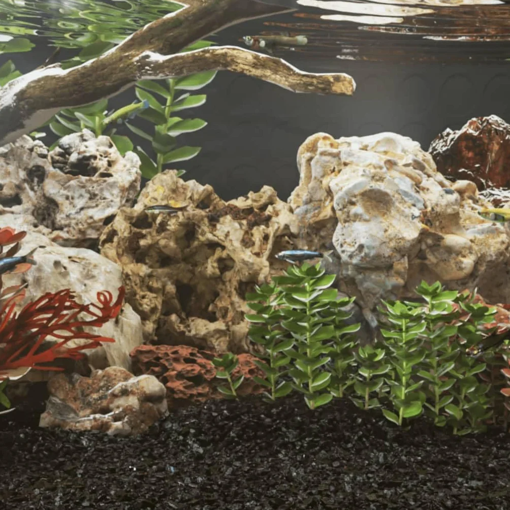 Piedras de dragón para acuario, decoración gris, 25 kg, 10-40 cm, rocas con cuevas y escondites, ideal para aquascaping, cuencas de agua dulce, camarones, peces y decoración de terrarios