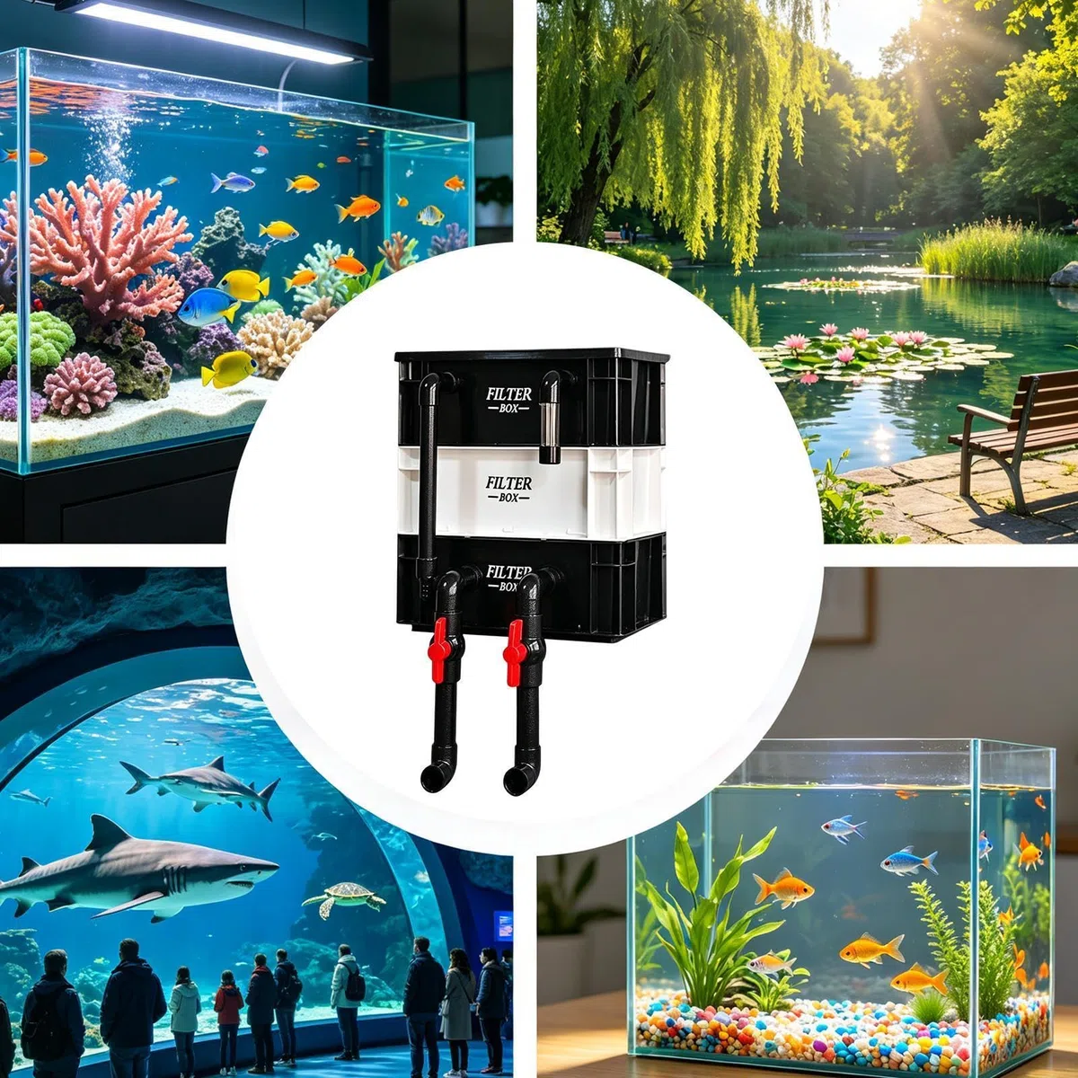 Genérico El Filtro Acuario | Bomba de Circulación de Agua,El De Filtración para Acuarios - para Limpieza De Impurezas En Interiores Domésticos Y Hogares Tortugas Acuáticas Peces Betta Y