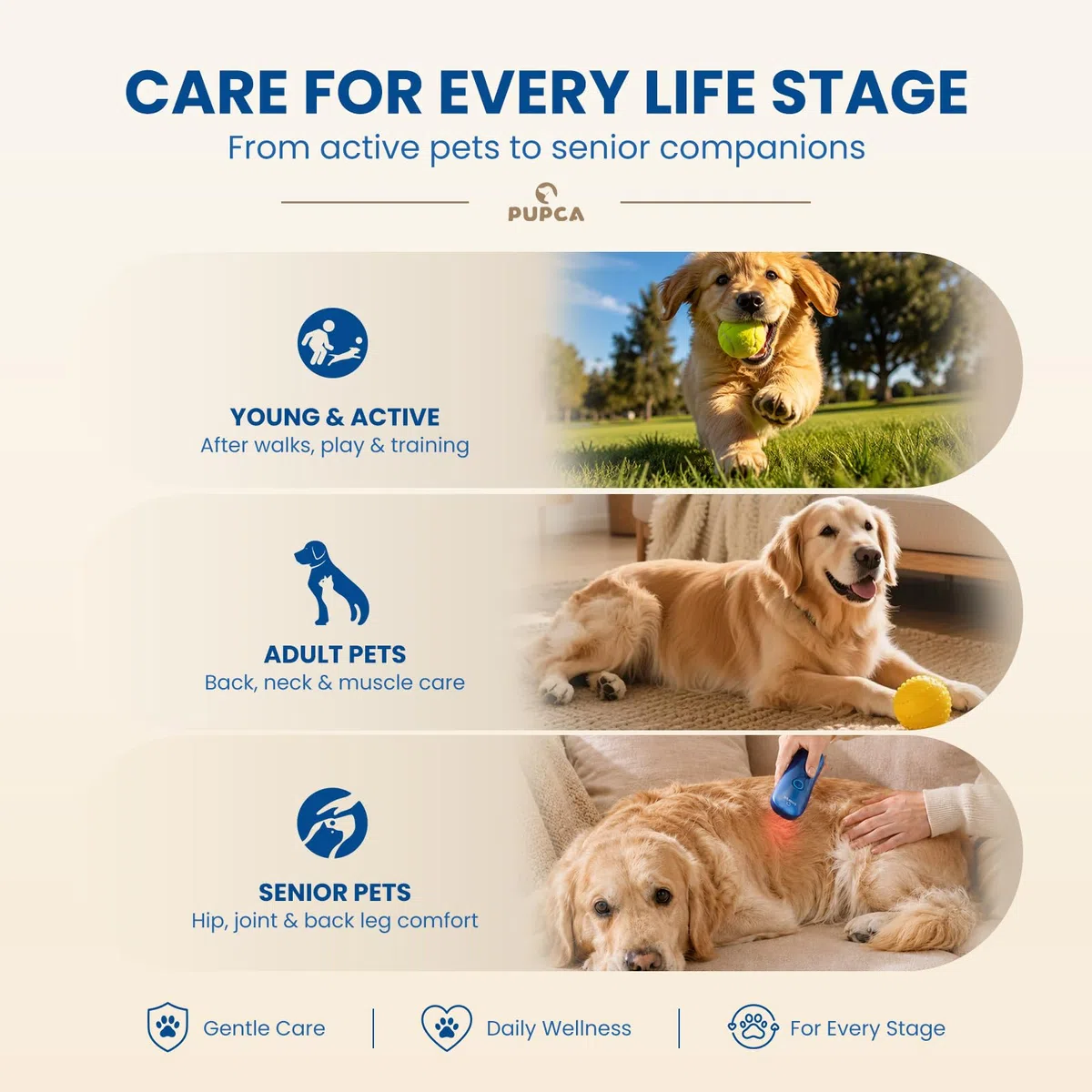 Dispositivo Terapia Luz Roja para Perros y Gatos, 18 * 620nm Dispositivo de Fototerapia para Mascotas Músculos, Cadera & Articulaciones, 2 Modos & Temporizador de 15 Minutos, Uso Diario en Casa