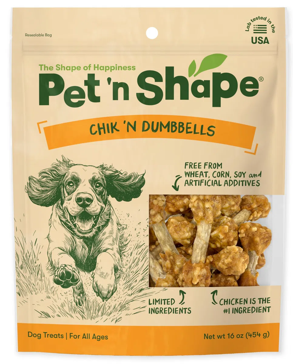 PET 'n SHAPE - Chik N Dumbbells Treat - 1 lbs (16 oz./454 g)