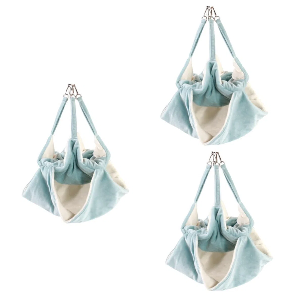 VANZACK 3piezas Hamster Hammock Colgante De Doble Franela para Cama con Ganchos para Hámsters y Roedores Aislante para Invierno y