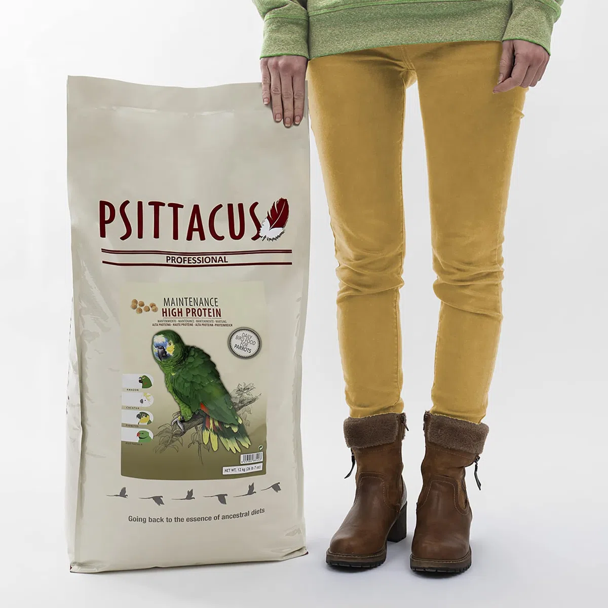 Psittacus High Protein 12 kg | Pienso Completo para Amazonas, Cacatúas y Cotorra de Kramer | Alimento Premium para Aves | 100% no-GMO