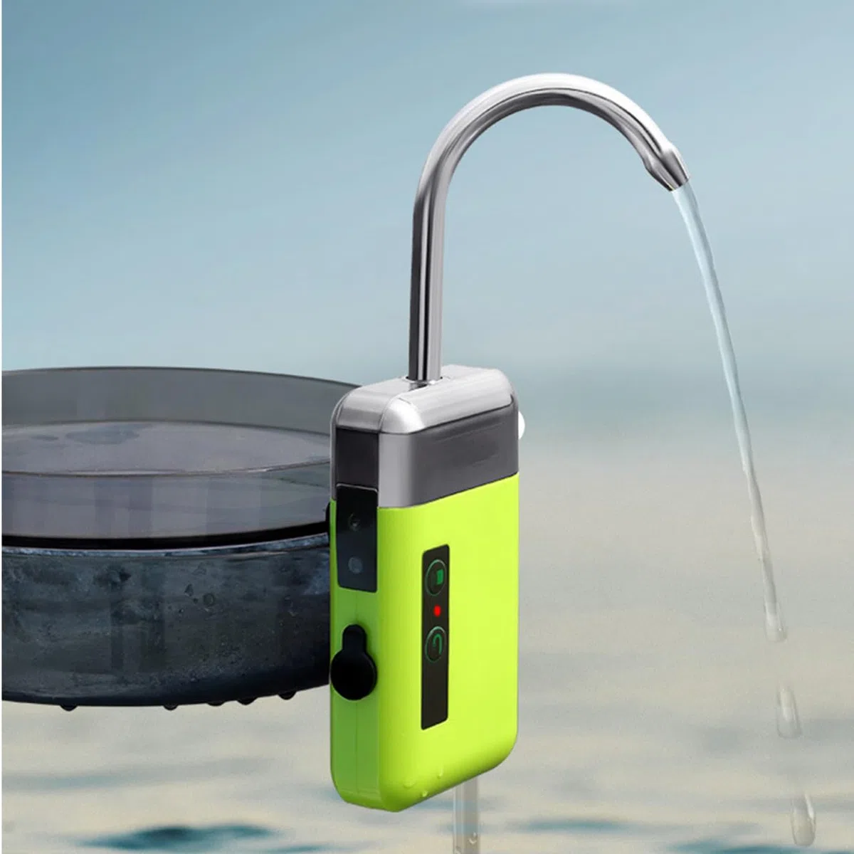 Bomba de Aire para Acuario Recargable 2000ma Abs Verde
