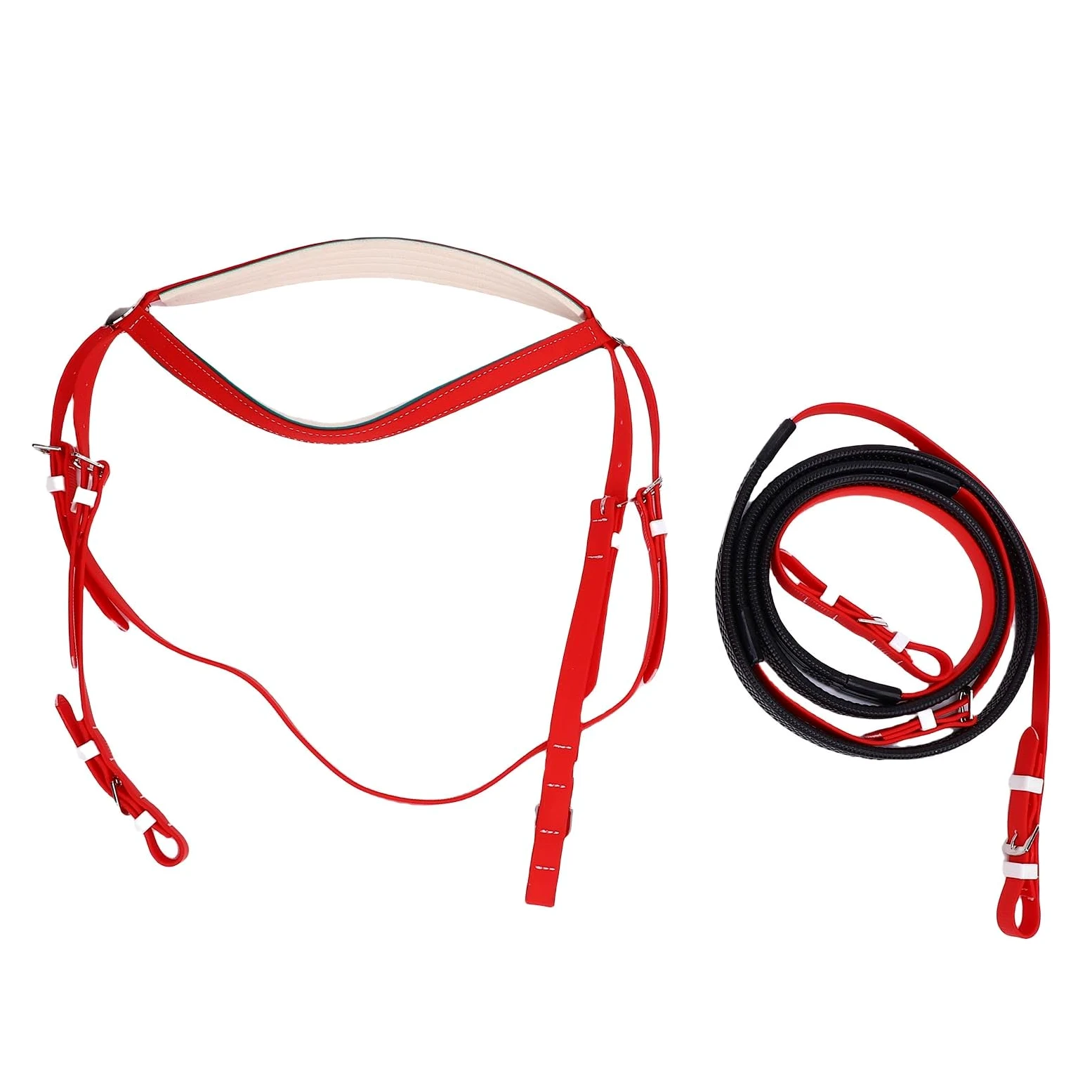 Fdit Halter de Caballos Rinte Premium Cómodo para Actividades Ecuestres Suministros de Equipos de Caballos Nylon de Cuero PVC