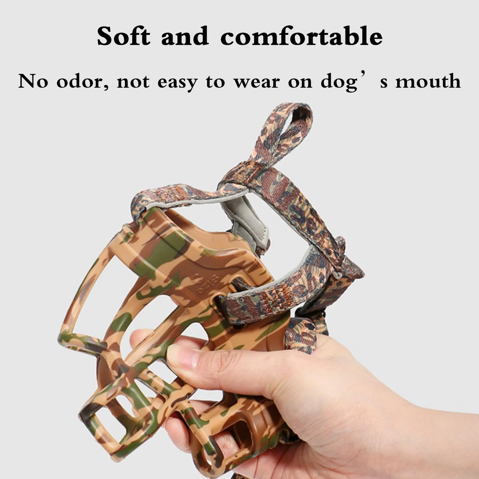Bozal for Perro, Suave, antimordeduras, Transpirable, Ajustable, con Apertura Frontal y Gran Orificio de respiración.,Bozal para Perro(Color,No. 4)