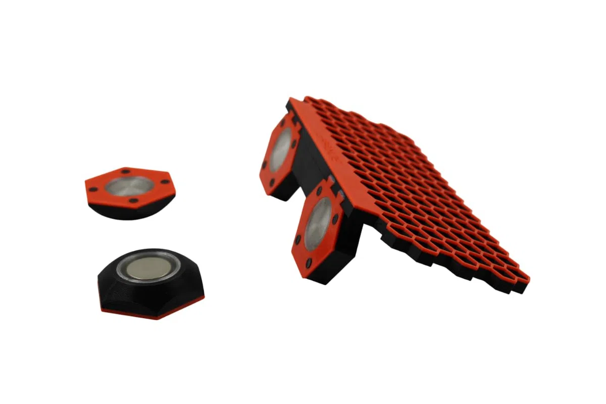 Estante magnético para fragmentos, materiales seguros para arrecifes, para vidrio de hasta 16 mm de grosor (negro/verde neón, 30 cm)