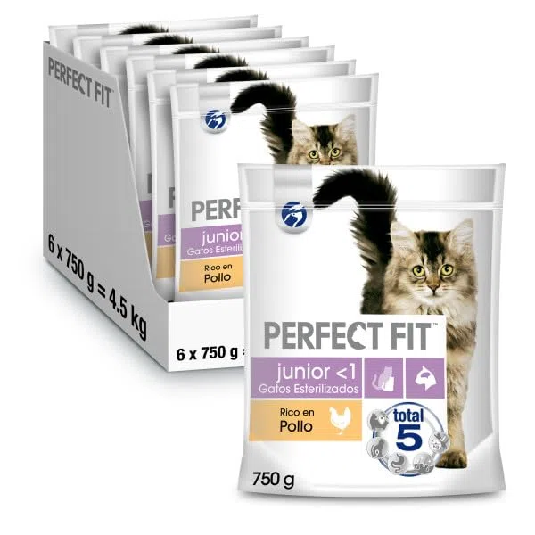 Pienso para Gatos Esterilizados Junior Sabor Pollo 750g