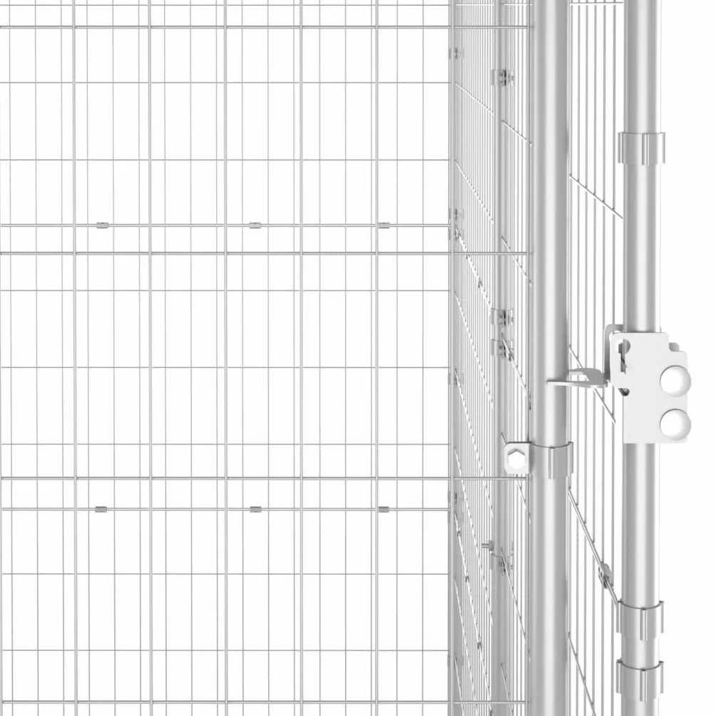 Perrera para perros de acero galvanizado de 21,78 m², plegable y ampliable con puerta con cierre, protección segura y zona de juegos para cachorros y perros en el jardín o patio