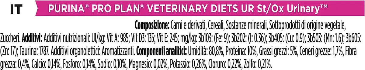 PRO PLAN VET FELINE UR URINARY MOUSSE PAVO CAJA 24X 195GR
